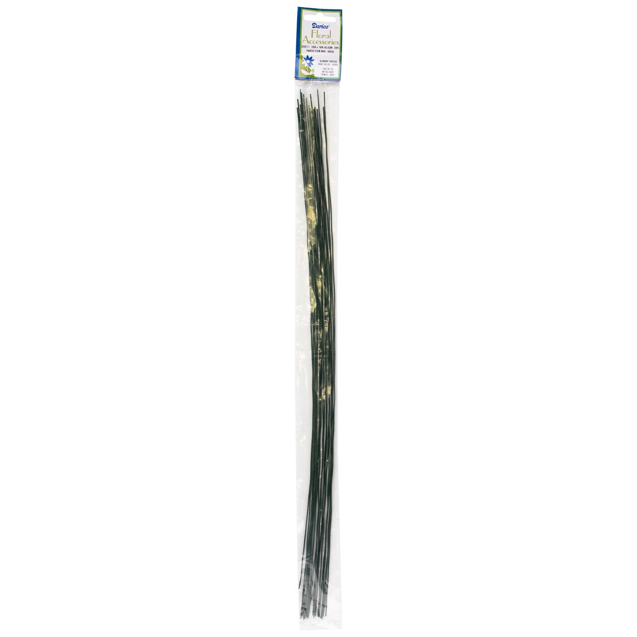 Darice 18 GA. Painted Stem Wire Floral Accessory - 18" - Green